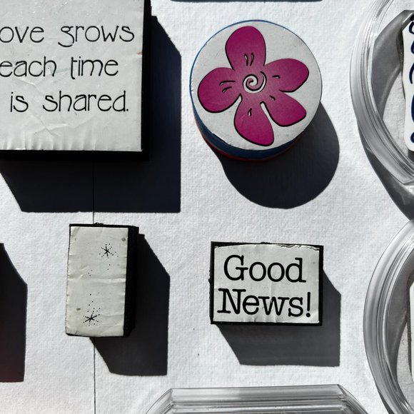 Rubber Stamps Doodles Stitched By Congratulations Sayings Hooray! Lot of 19 - Picture 8 of 15